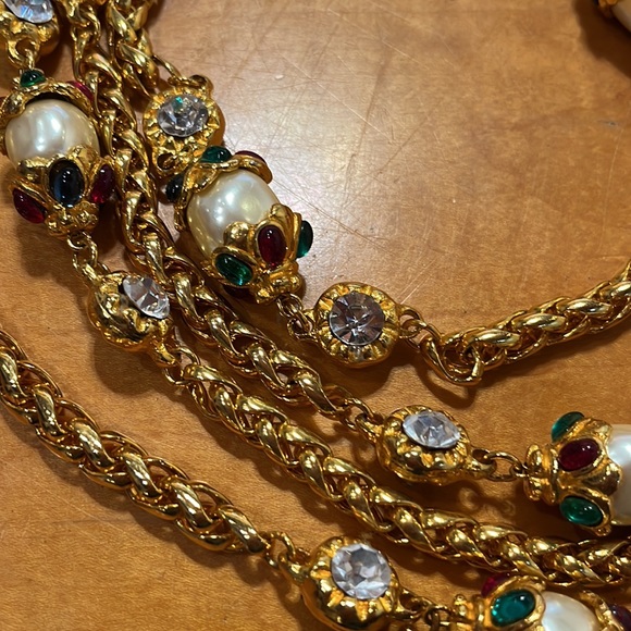 Unstamped Designer look Couture Style Collar Vintage no brand store ticket new - Picture 4 of 12